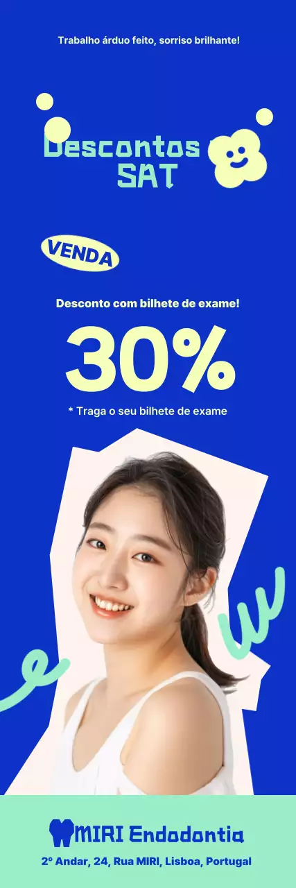 Oferta de desconto Blue Modern Dental