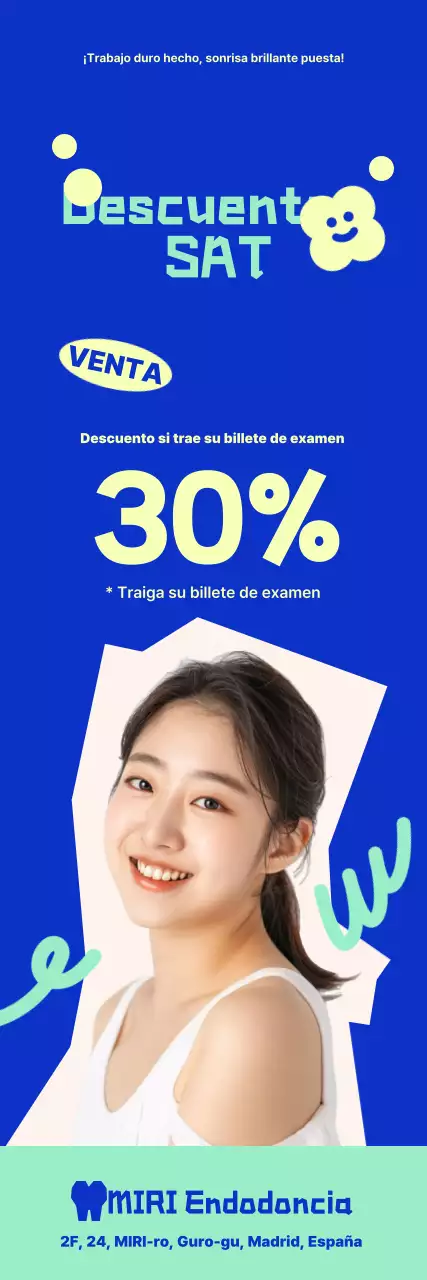 Oferta de descuento Blue Modern Dental