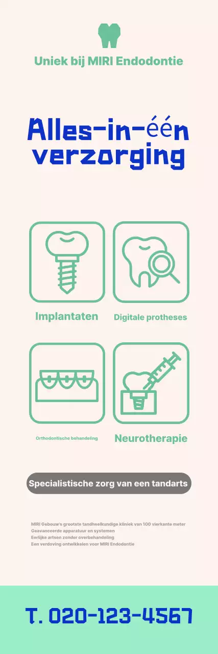 Blue Modern Tandheelkundige Kortingsaanbieding