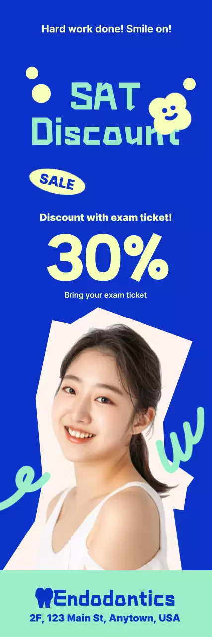 Blue Modern Dental Discount Offer