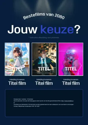 De moderne filmstemming van blauw promoten