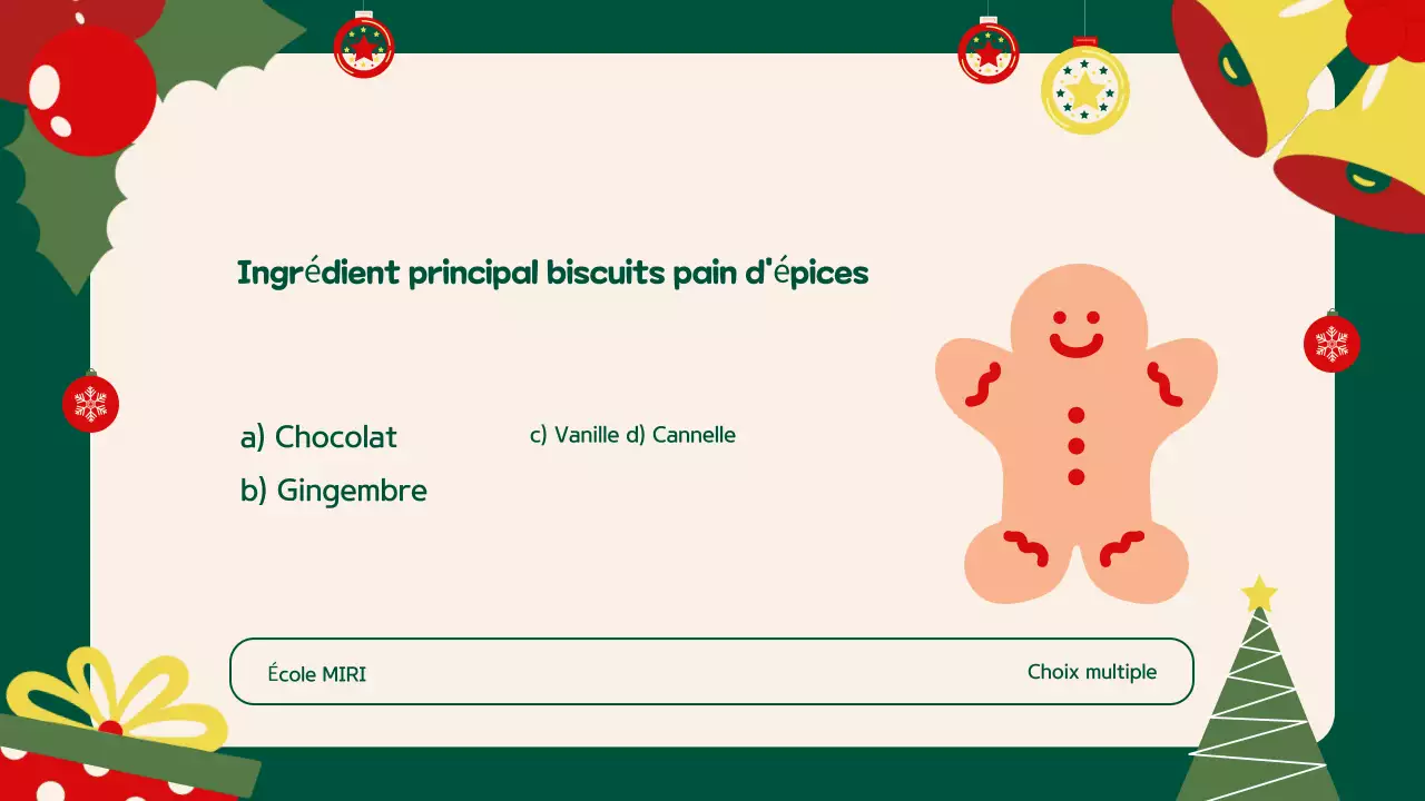 Illustration verte beige Présentation d'un événement festif pour les fêtes de fin d'année