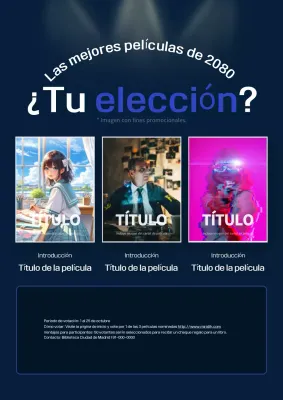 Promover el voto del cine moderno azul