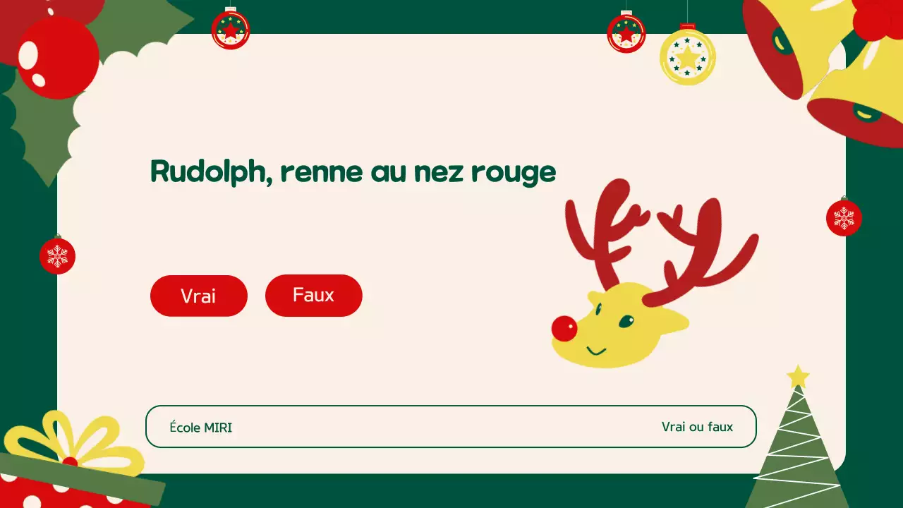 Illustration verte beige Présentation d'un événement festif pour les fêtes de fin d'année