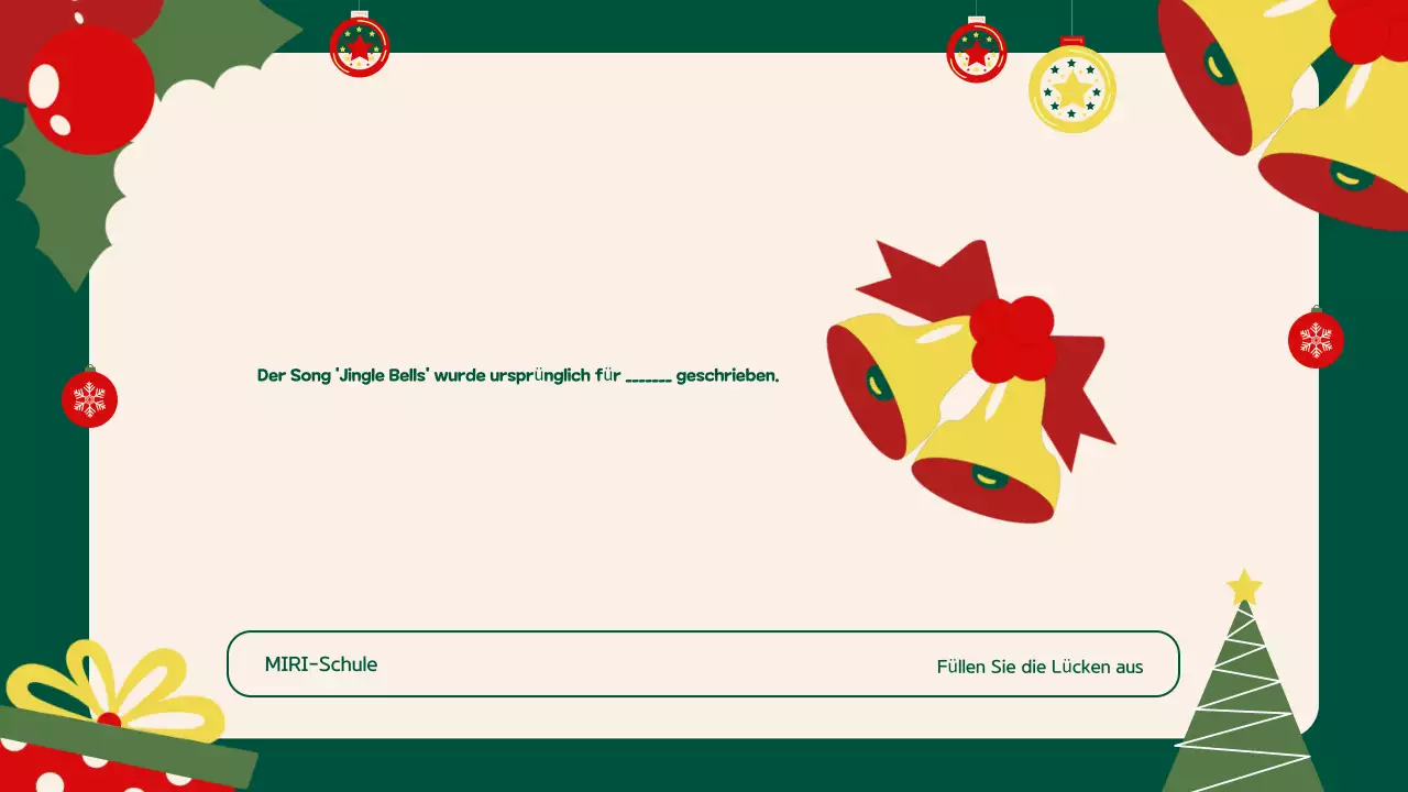 Grün Beige Illustration Festliche Feiertagsveranstaltung Präsentation