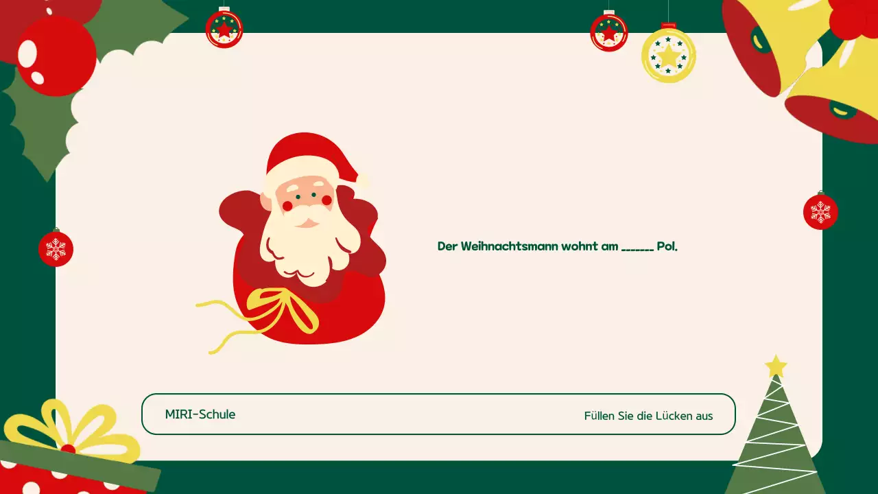 Grün Beige Illustration Festliche Feiertagsveranstaltung Präsentation