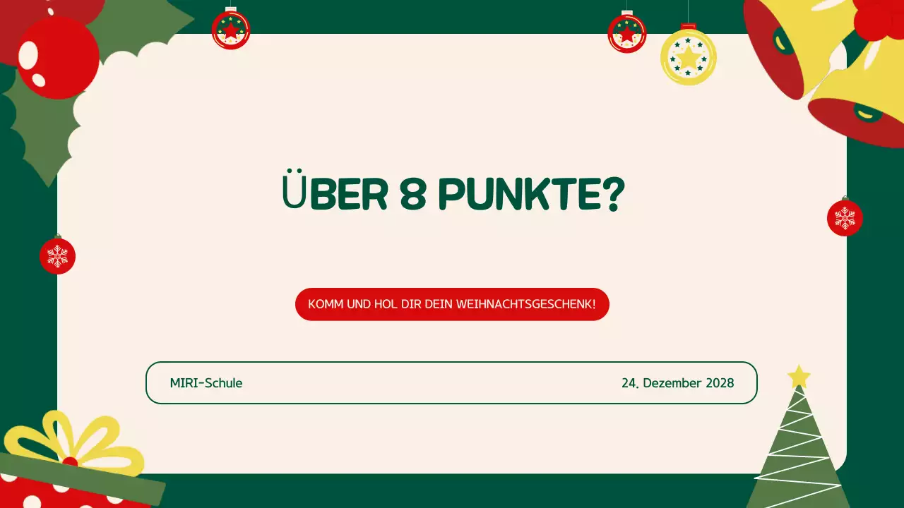 Grün Beige Illustration Festliche Feiertagsveranstaltung Präsentation