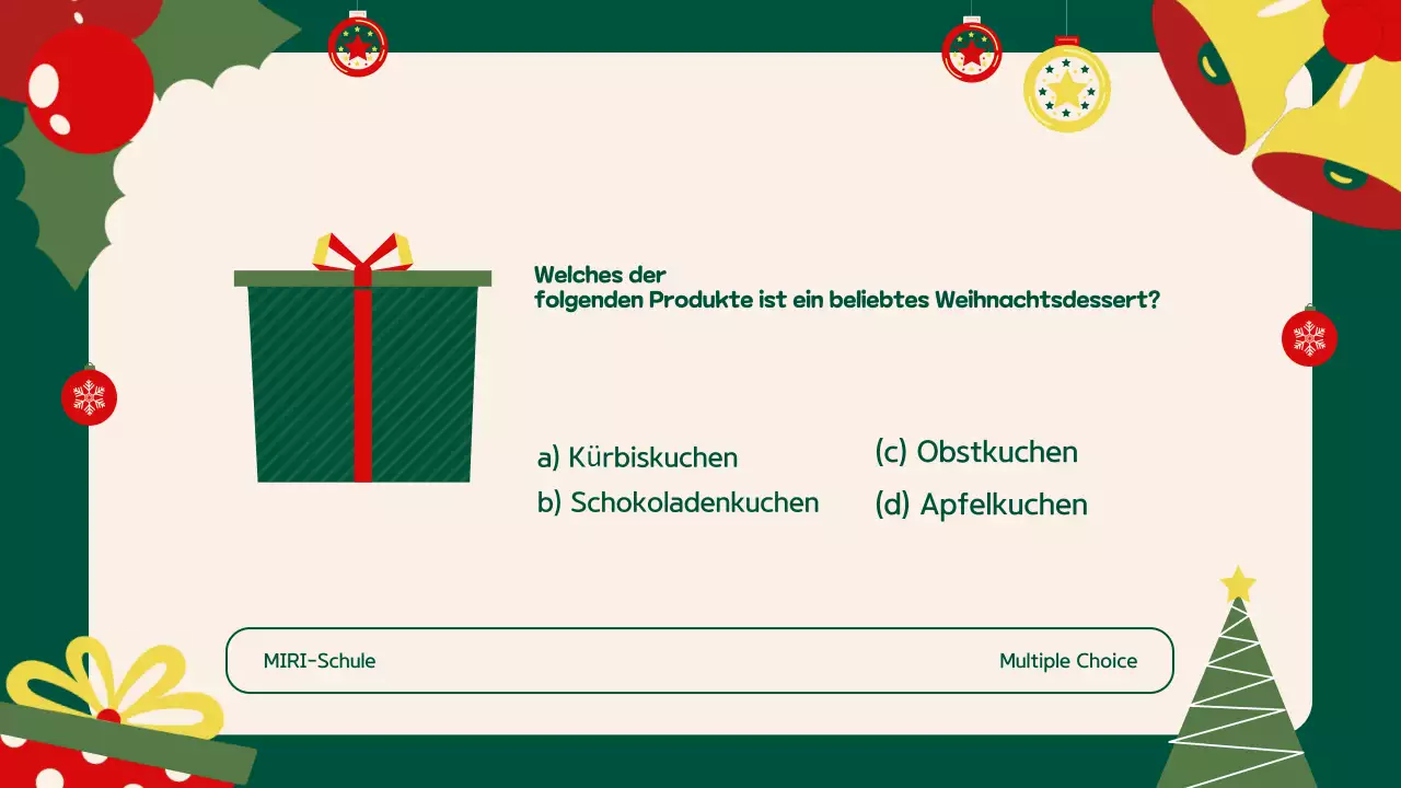 Grün Beige Illustration Festliche Feiertagsveranstaltung Präsentation