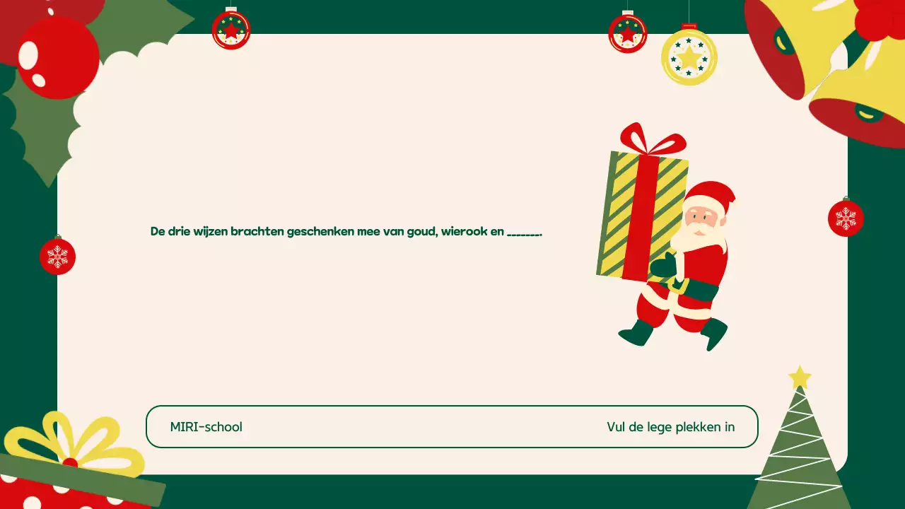 Groen Beige Illustratie Feestelijke Vakantie Evenement Presentatie