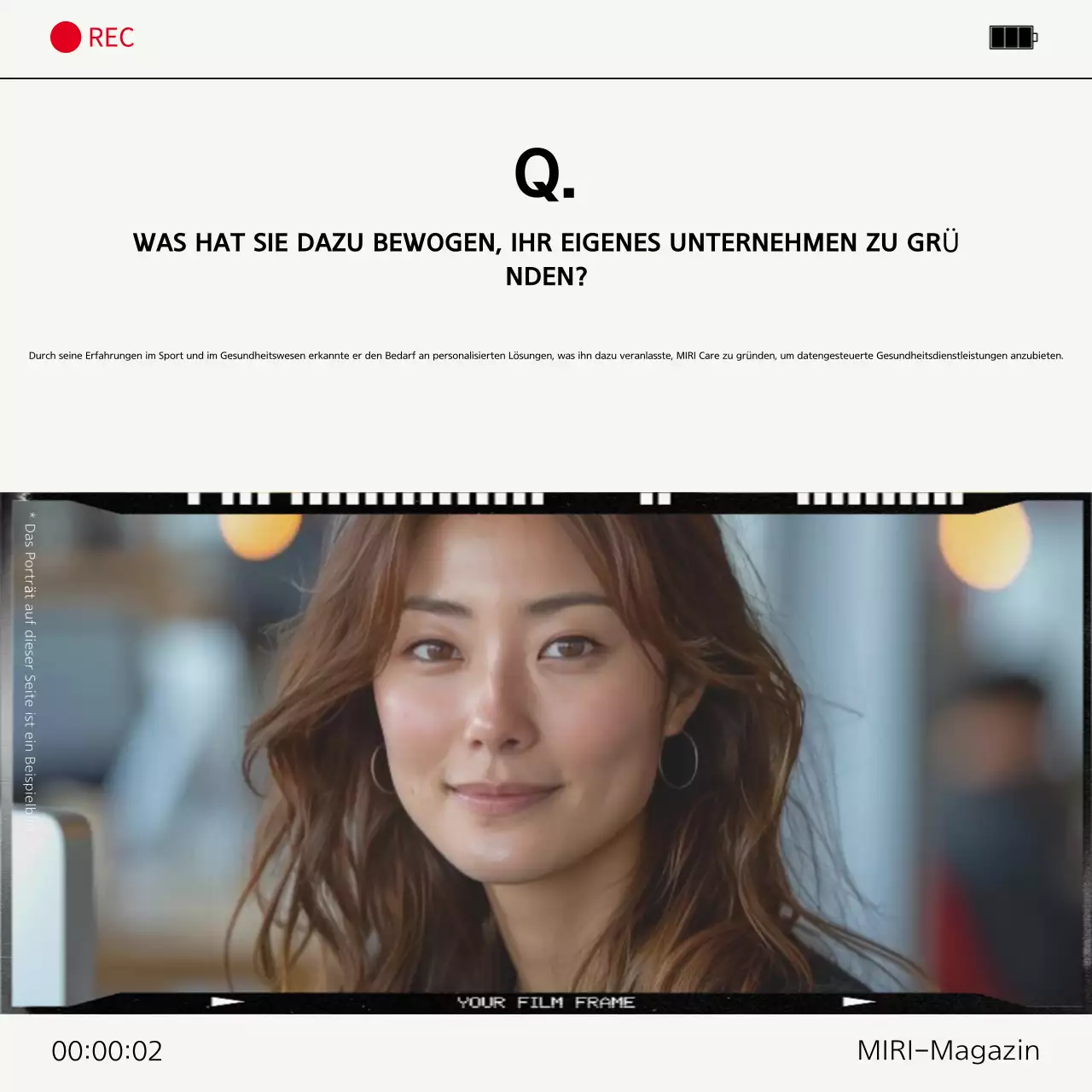 Grey Modern Interview Anzeige