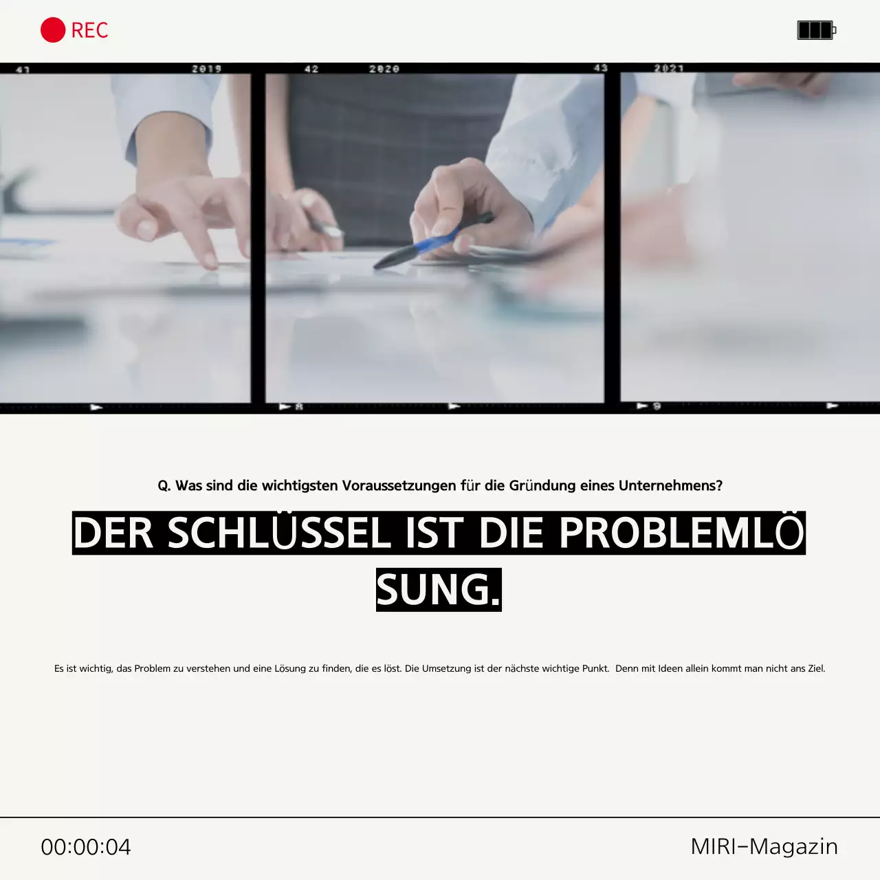 Grey Modern Interview Anzeige