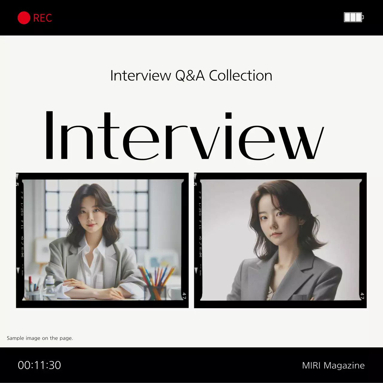 Gray Modern Interview Ad