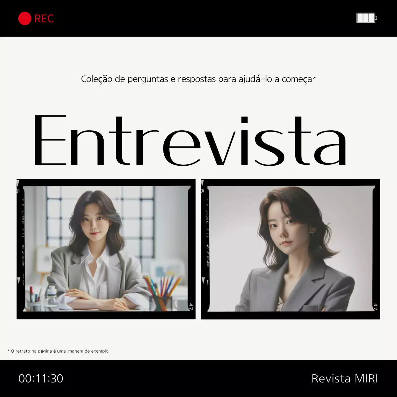 Anúncio de entrevista moderno cinzento