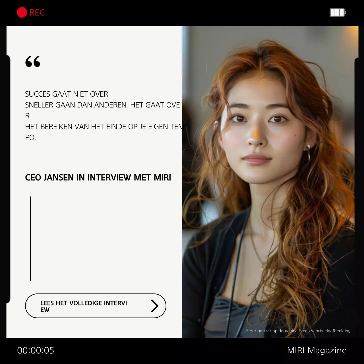 Grijs Modern Interview Advertentie