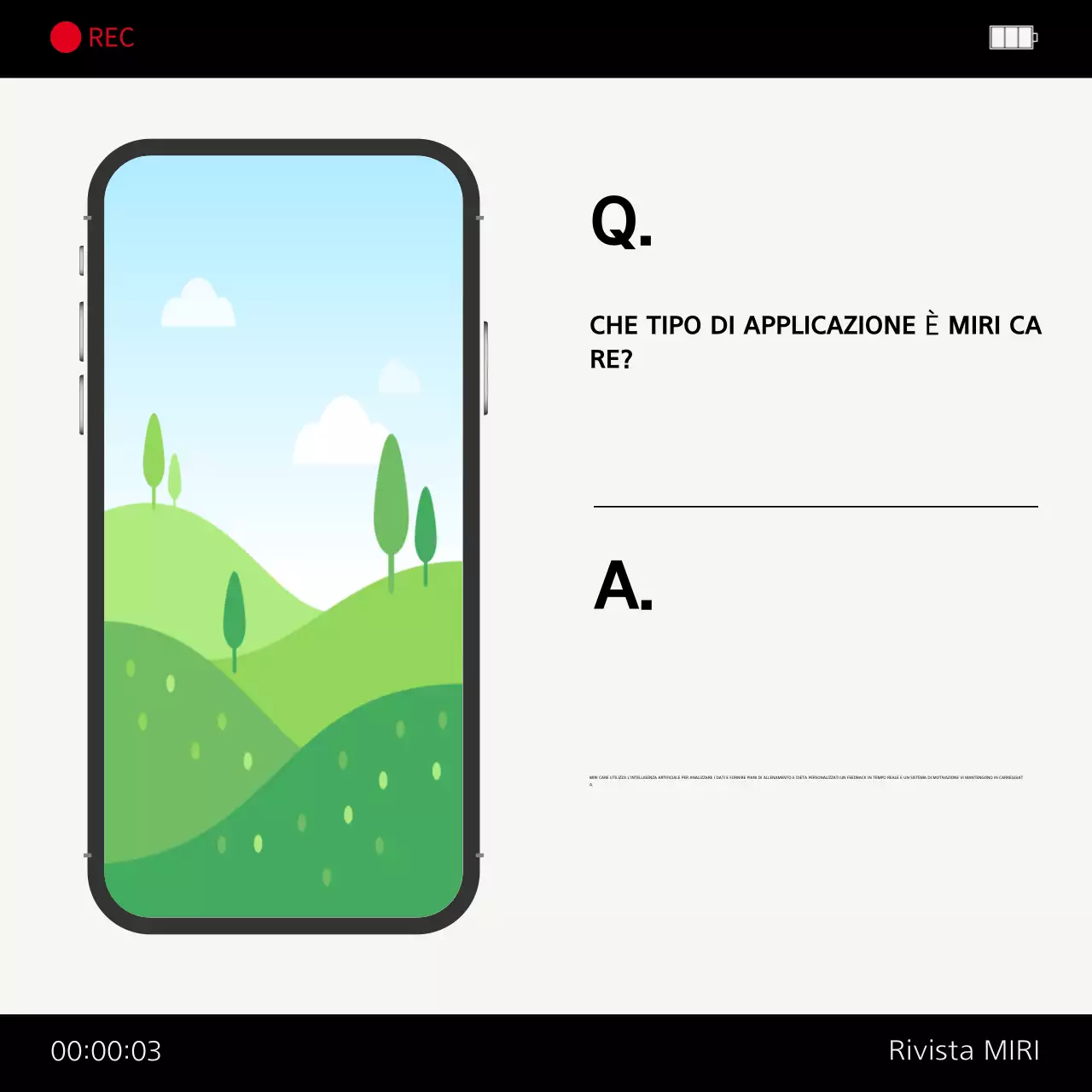 Annuncio di intervista moderno e grigio
