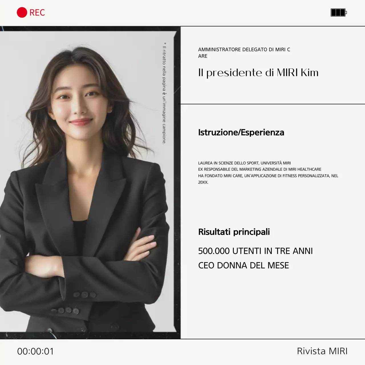 Annuncio di intervista moderno e grigio