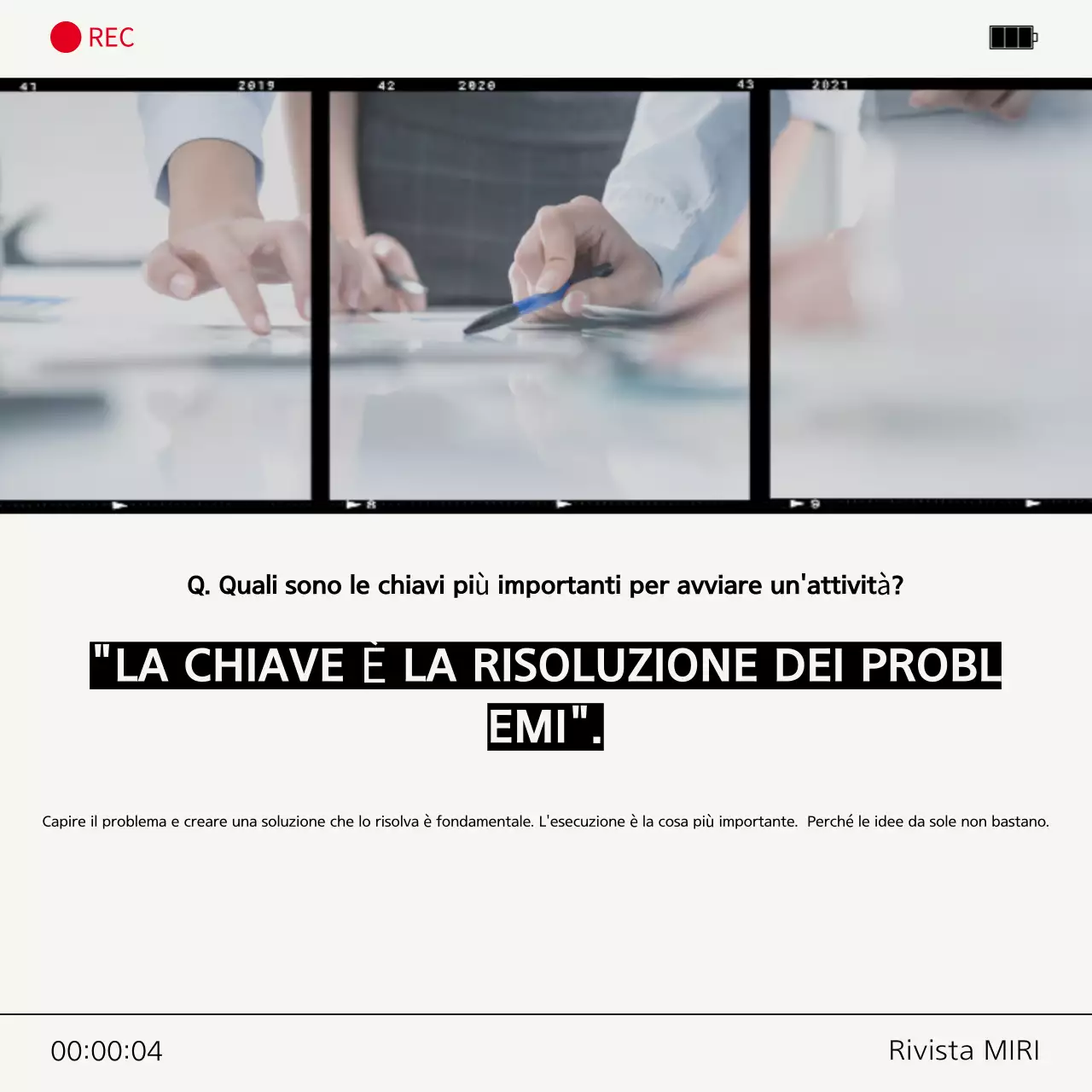 Annuncio di intervista moderno e grigio