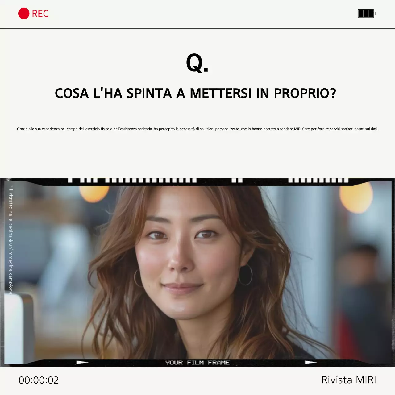 Annuncio di intervista moderno e grigio