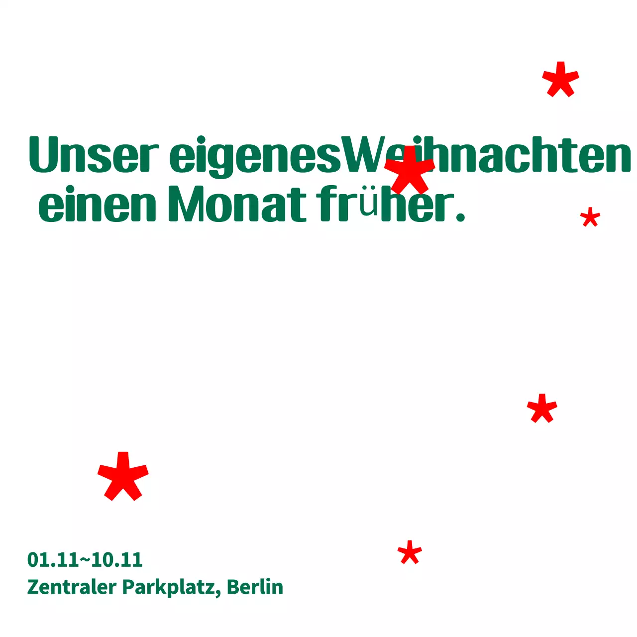 Grüner einfacher Weihnachtsführer