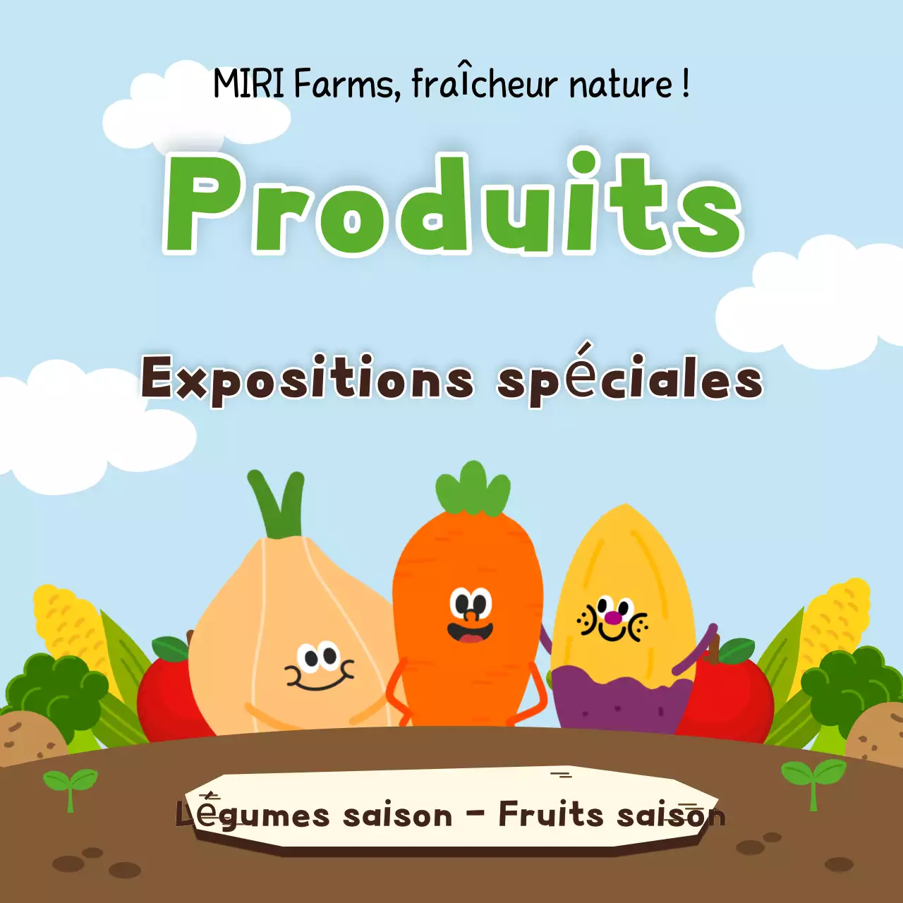 Une exposition spéciale de produits bleu clair