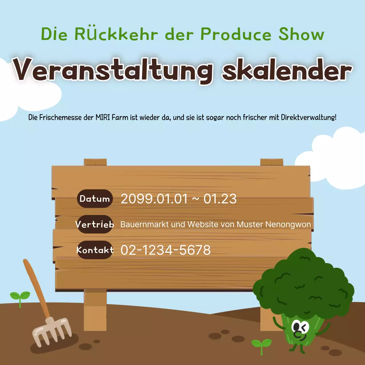 Eine Sonderausstellung mit hellblauen Produkten