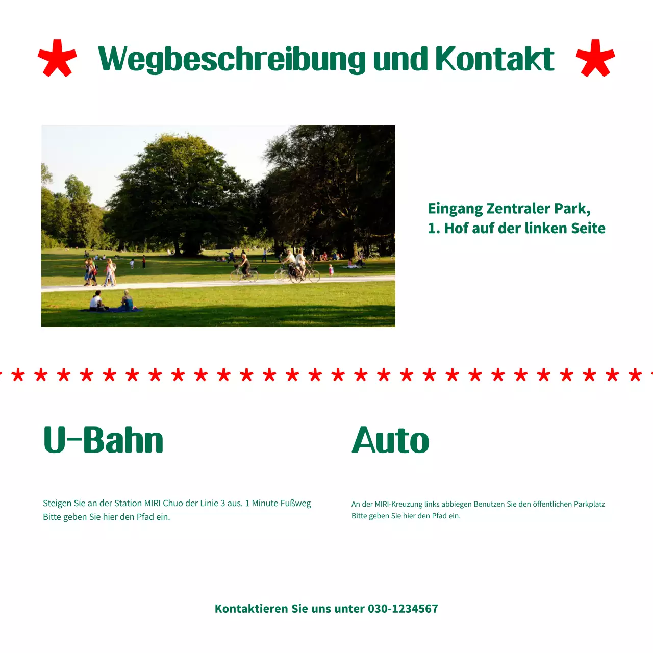 Grüner einfacher Weihnachtsführer