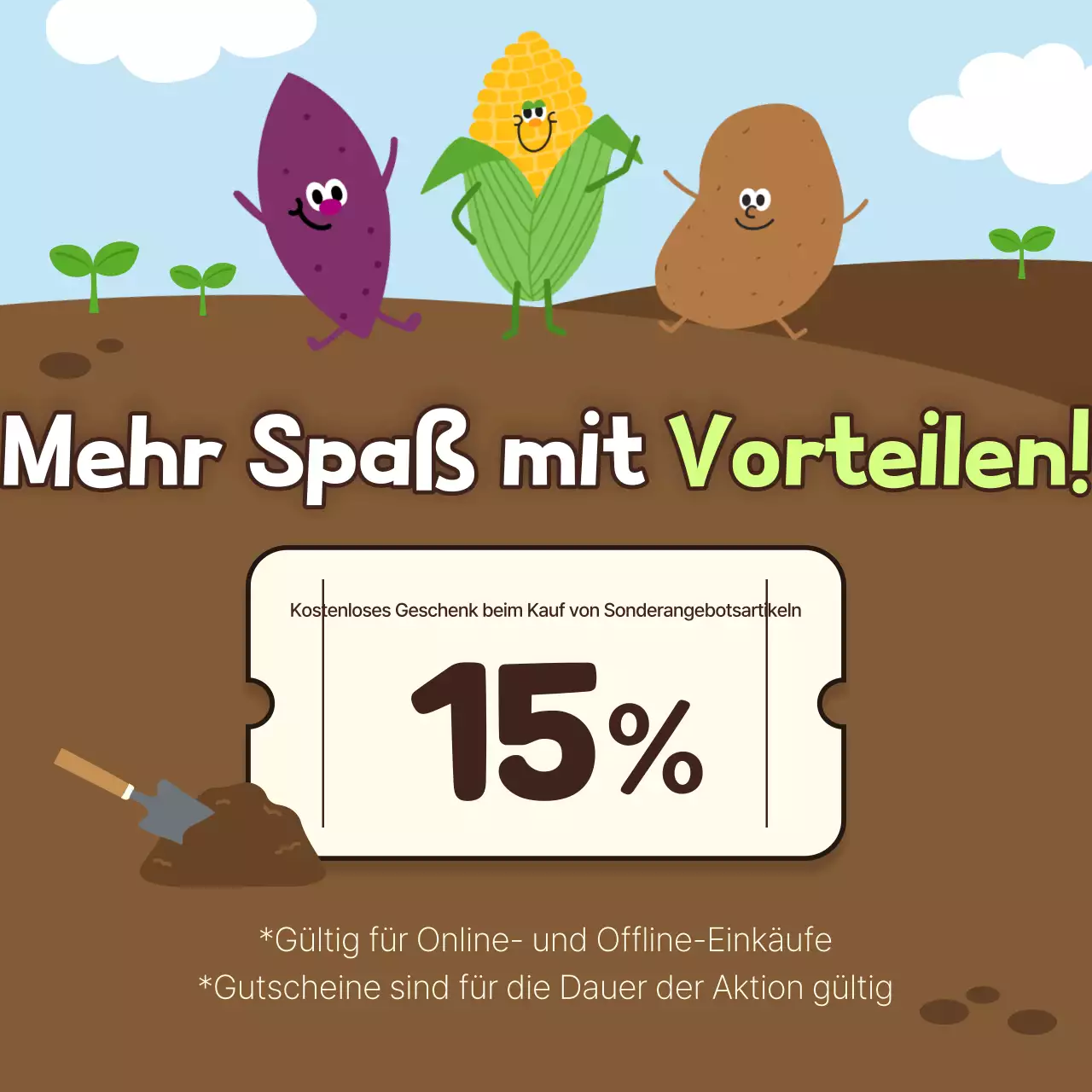 Eine Sonderausstellung mit hellblauen Produkten