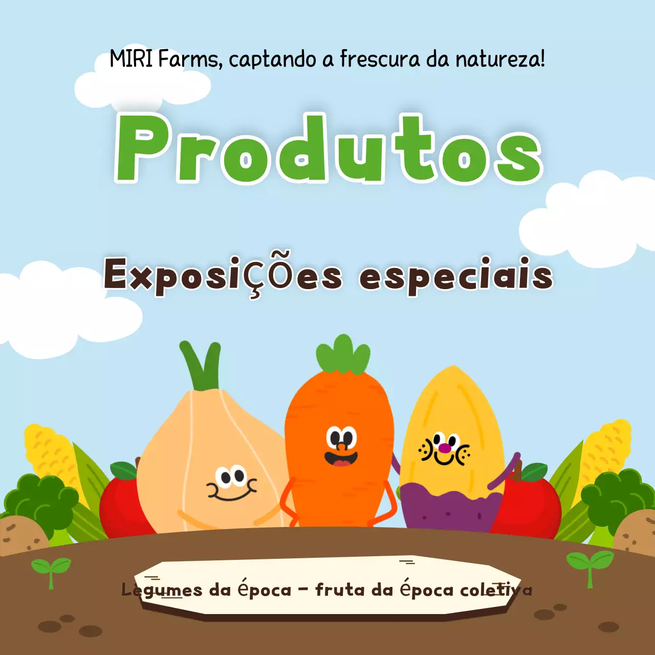 Uma exposição especial de produtos azuis claros
