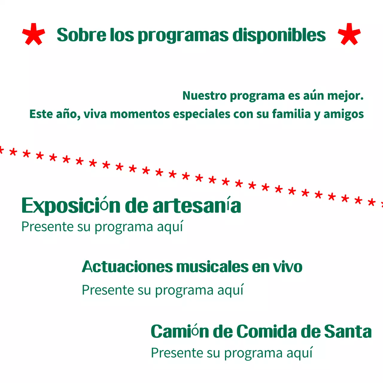 Guía navideña Green Simple