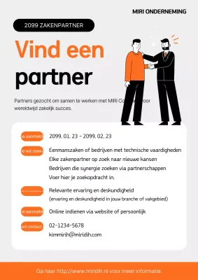 Oranje eenvoudige zakelijke wervingsfolder