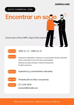 Orange Simple Volante de contratación para empresas