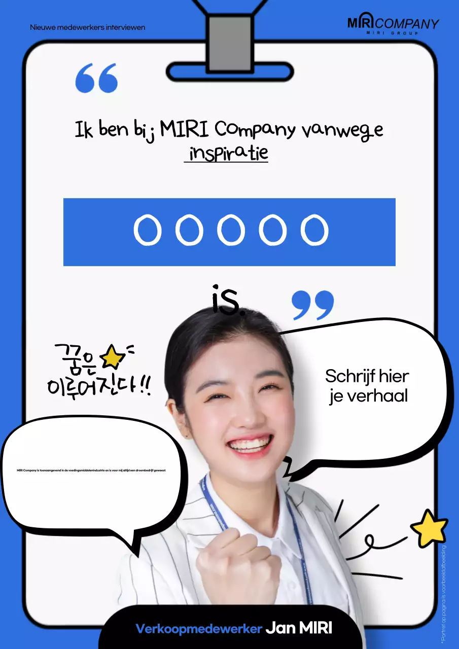 Blauwe moderne interviews promoten