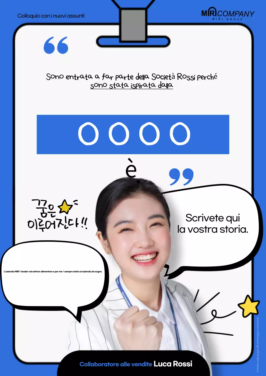 Promuovere interviste moderne blu