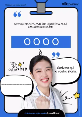 Promuovere interviste moderne blu