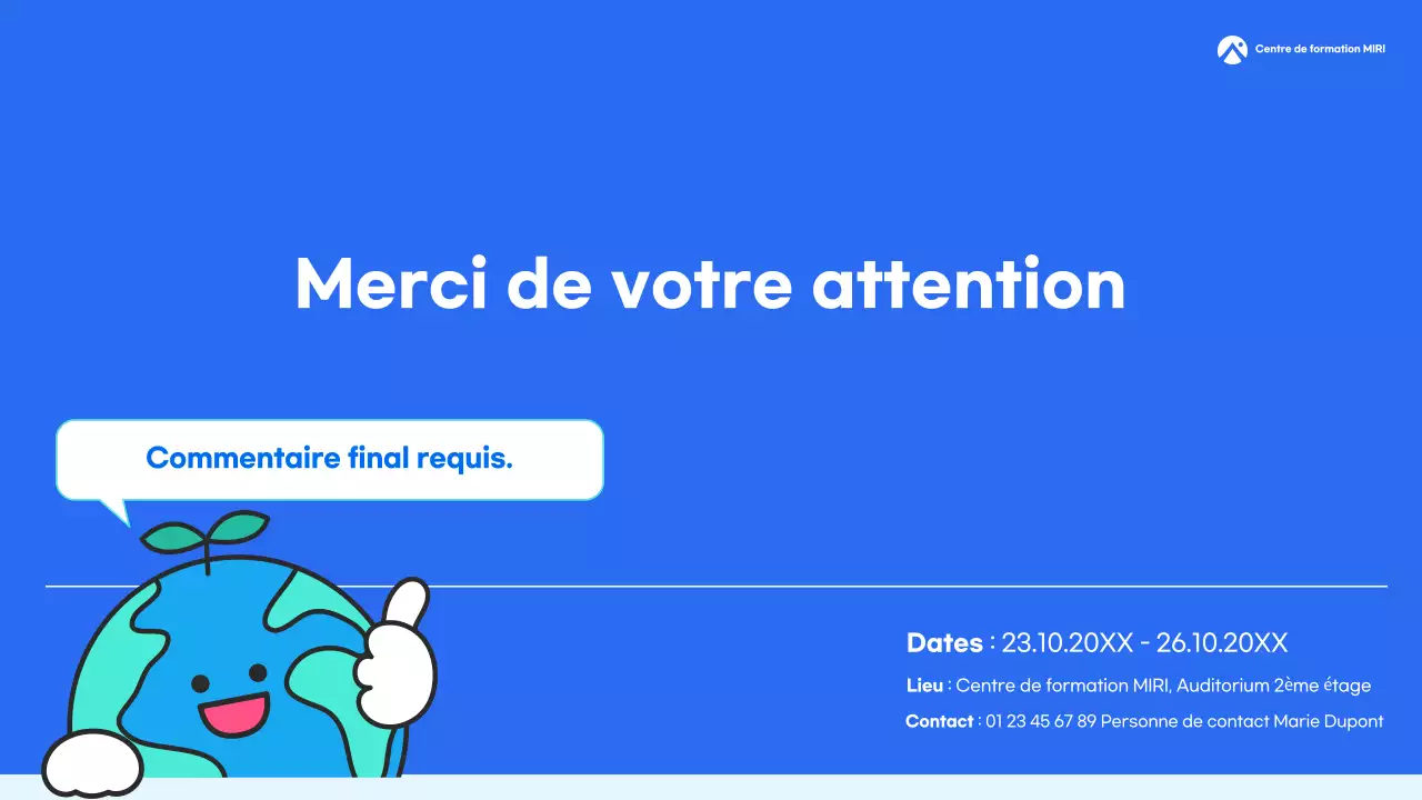 Guide des supports de formation à l'environnement bleu propre