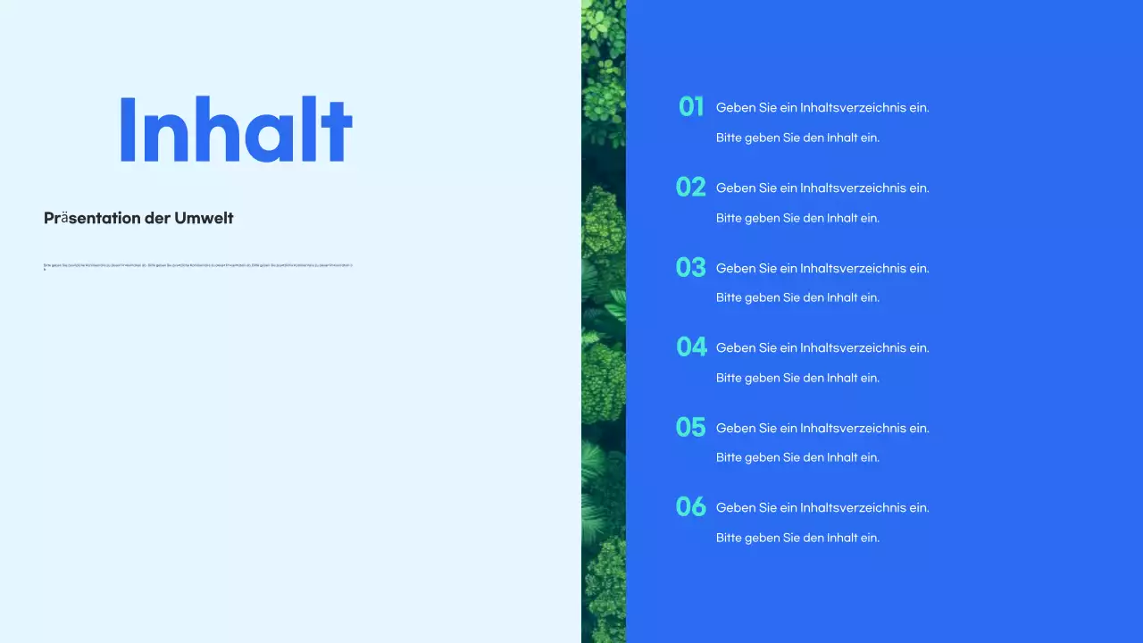 Leitfaden für Schulungsmaterial zu blauer sauberer Umwelt