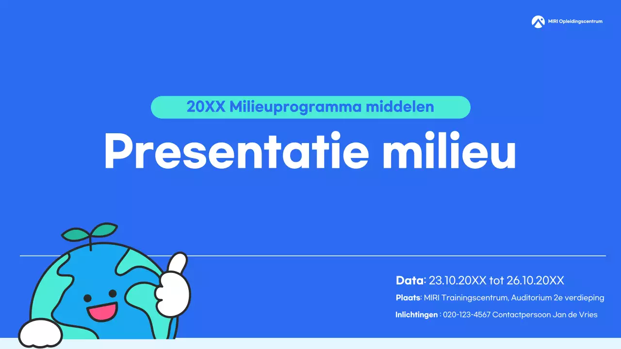 Gids voor blauw schoon opleidingsmateriaal