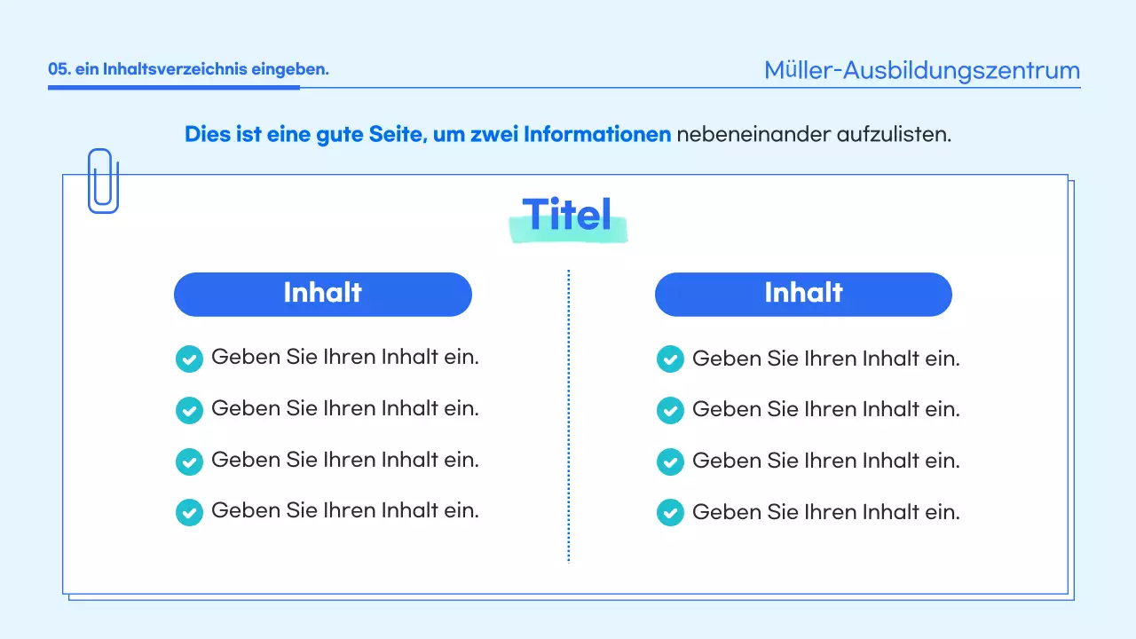 Leitfaden für Schulungsmaterial zu blauer sauberer Umwelt