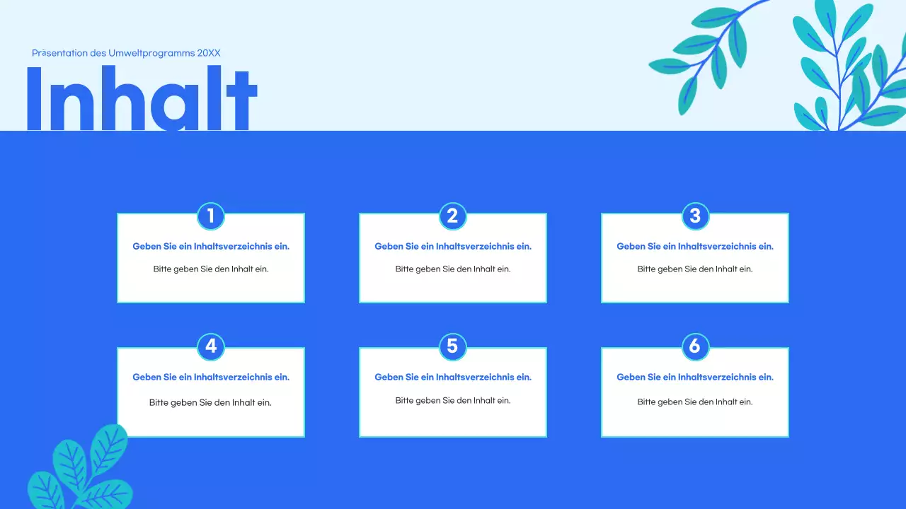 Leitfaden für Schulungsmaterial zu blauer sauberer Umwelt