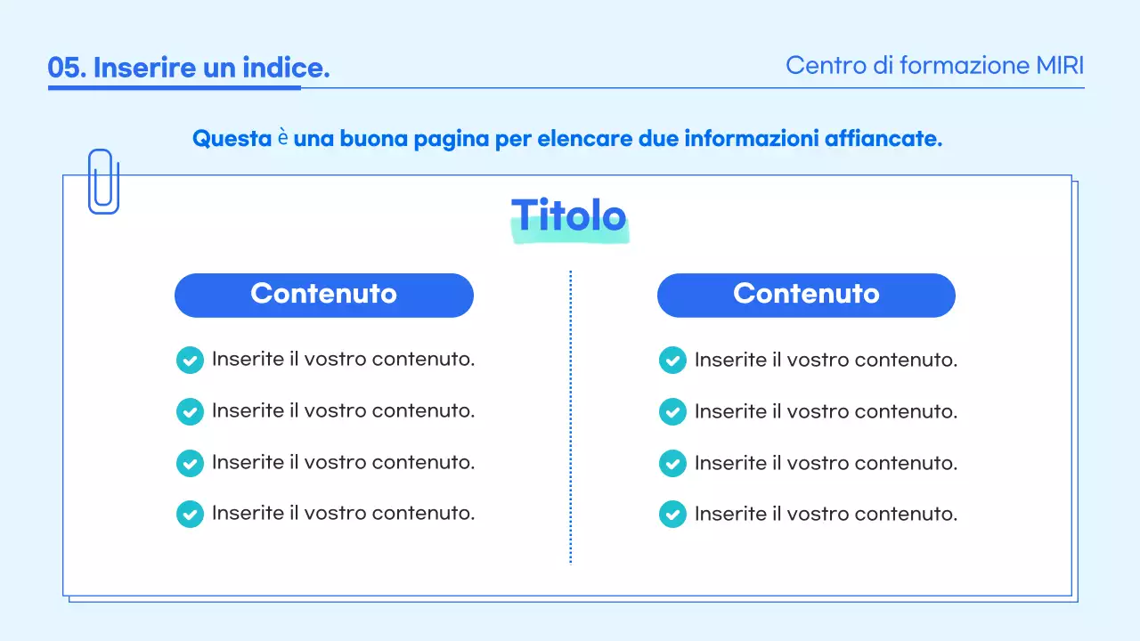 Guida ai materiali di formazione sull'ambiente pulito blu