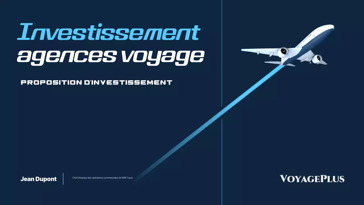 Proposition de voyage moderne en bleu