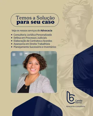 Postagem de promoção jurídica profissional bege no Instagram