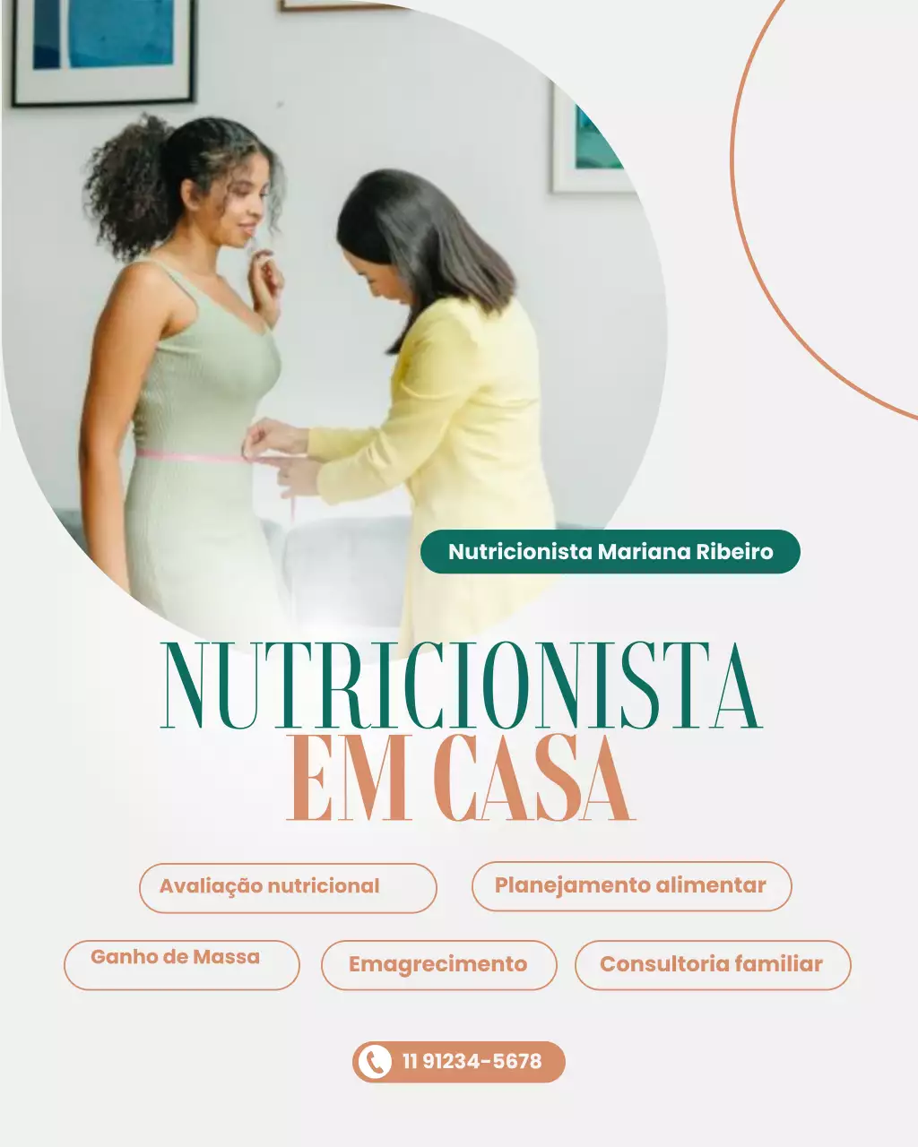 propaganda de nutrição moderna bege