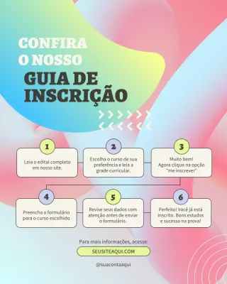 guia de registro moderno e colorido