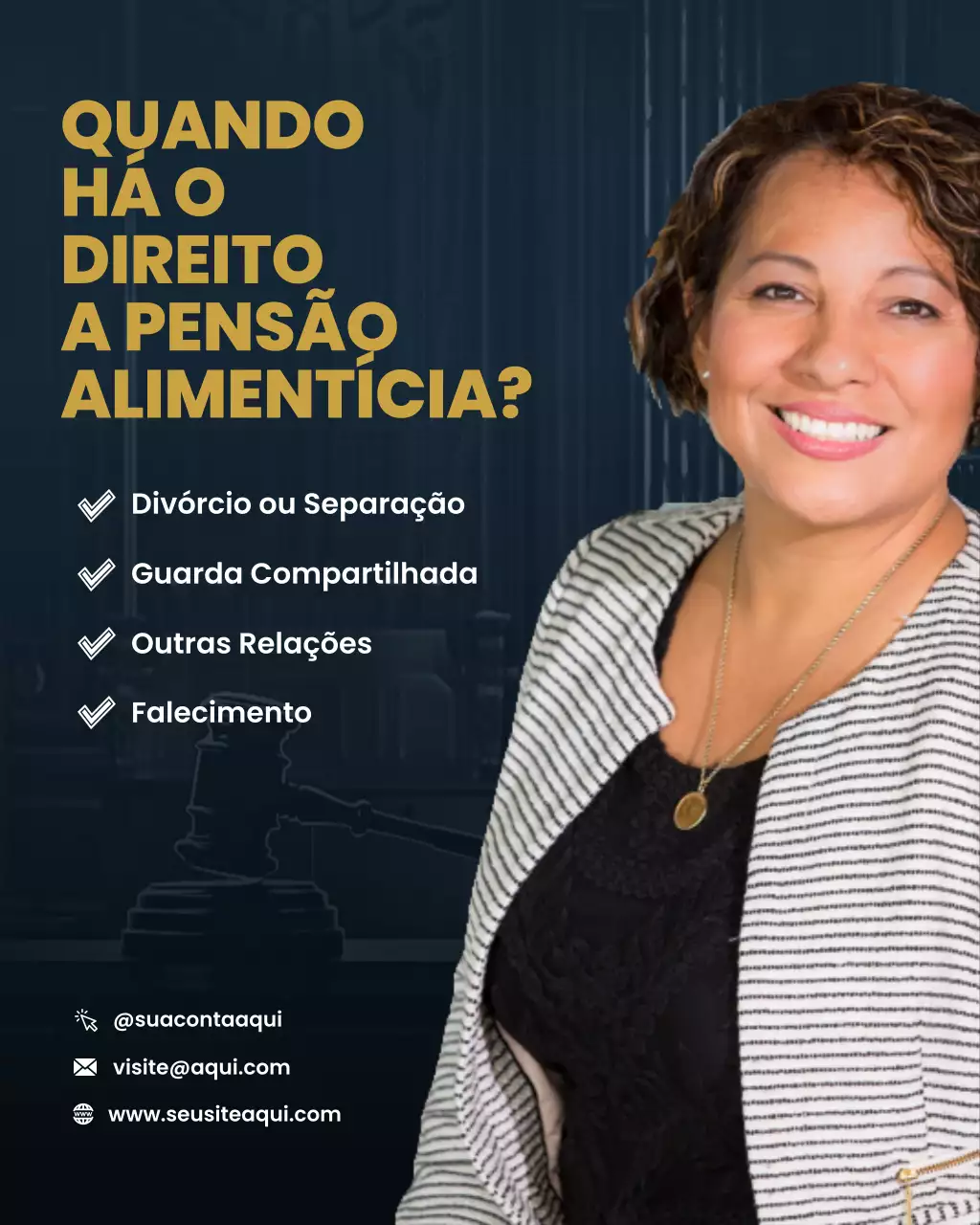 Postagem no Instagram de informações jurídicas profissionais da Marinha