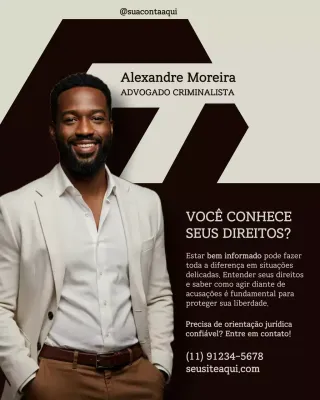 Publicação de anúncio jurídico profissional da Brown no Instagram