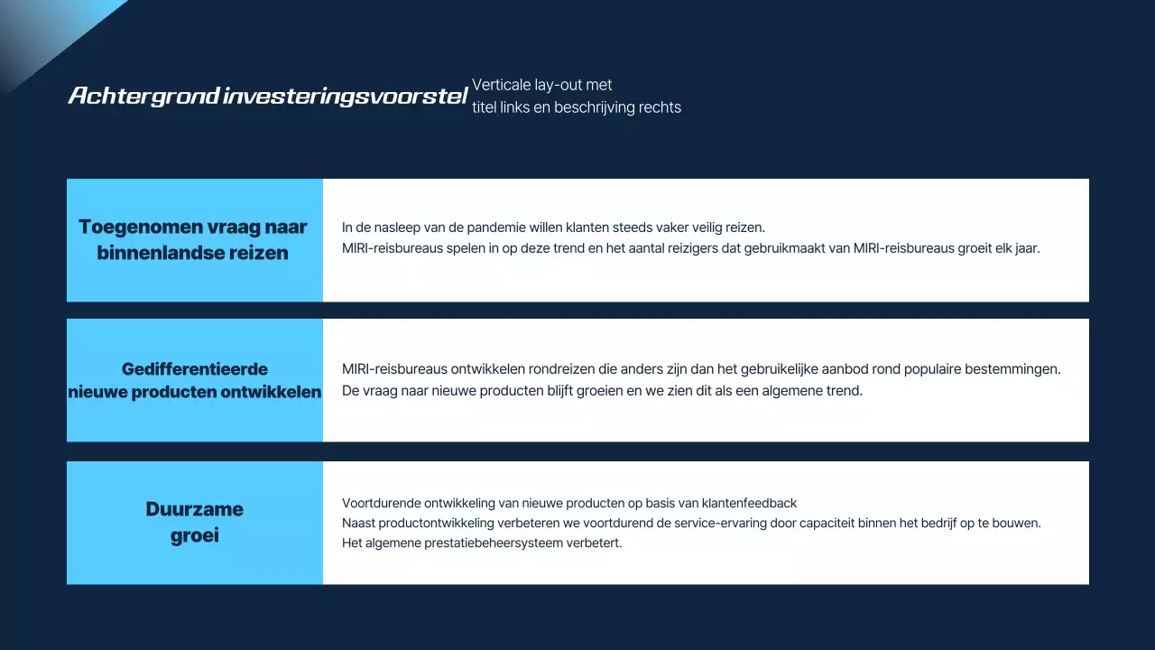 Blauw Modern Reisvoorstel