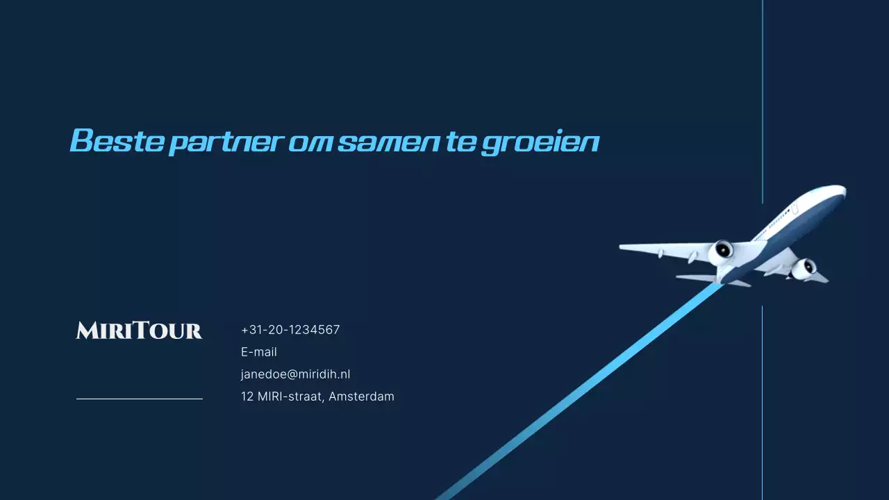 Blauw Modern Reisvoorstel