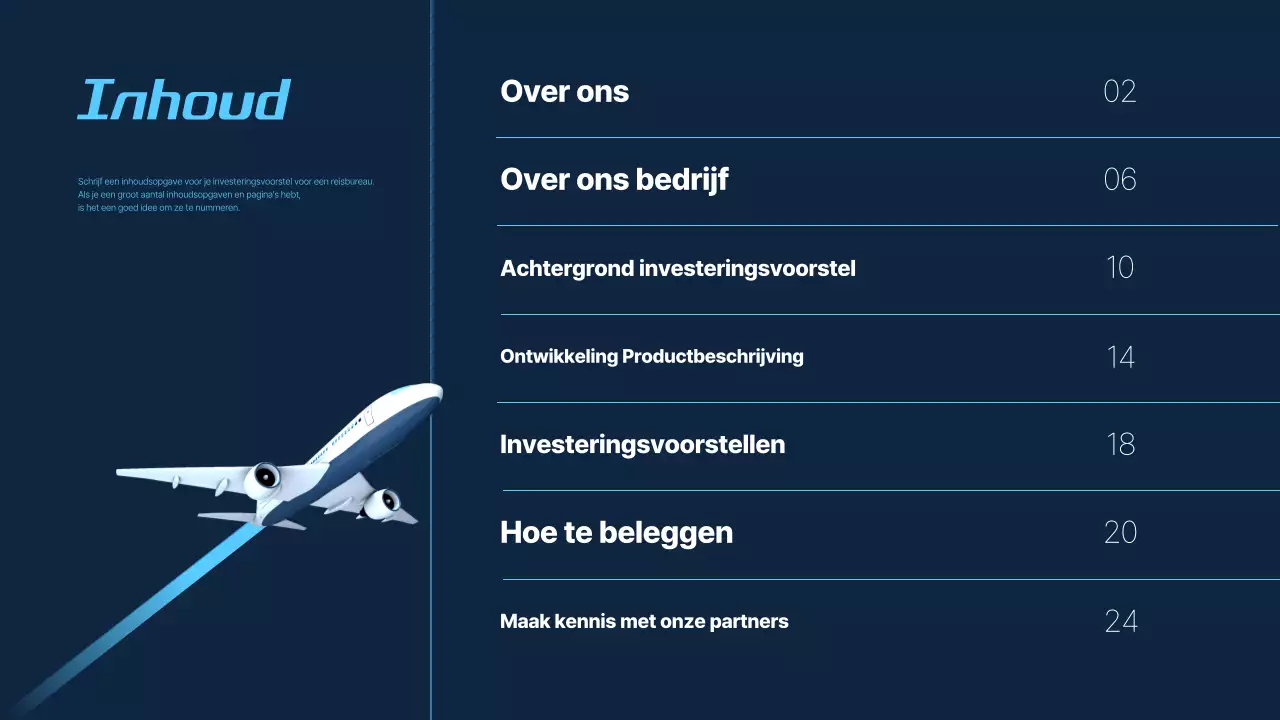 Blauw Modern Reisvoorstel