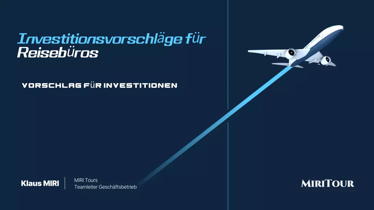 Blue Modern Travel Vorschlag